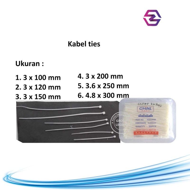 Jual Kabel cable ties tie serut pengikat plastik 3.6 x 250 mm bungkus ...
