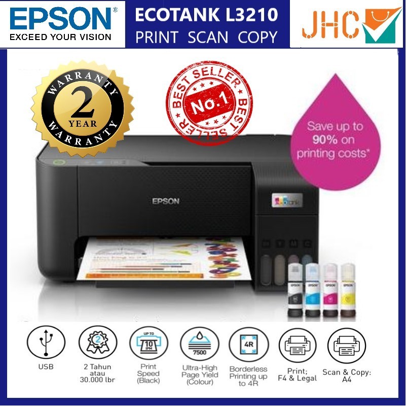 Jual Epson L3210 All in One Ink Tank Printer Pengganti L3110 | Shopee ...