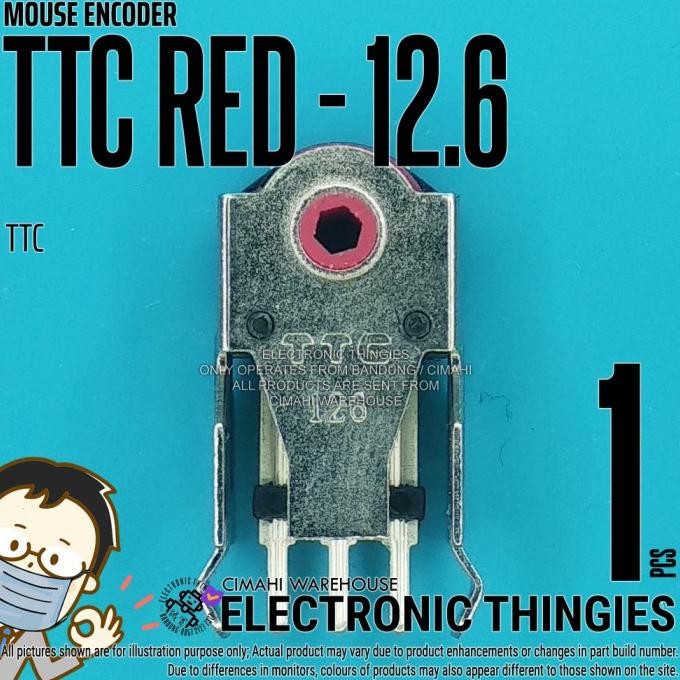 Jual Terbaru MOUSE ENCODER TTC RED 12.6MM - RED WHEEL thingie43 ...