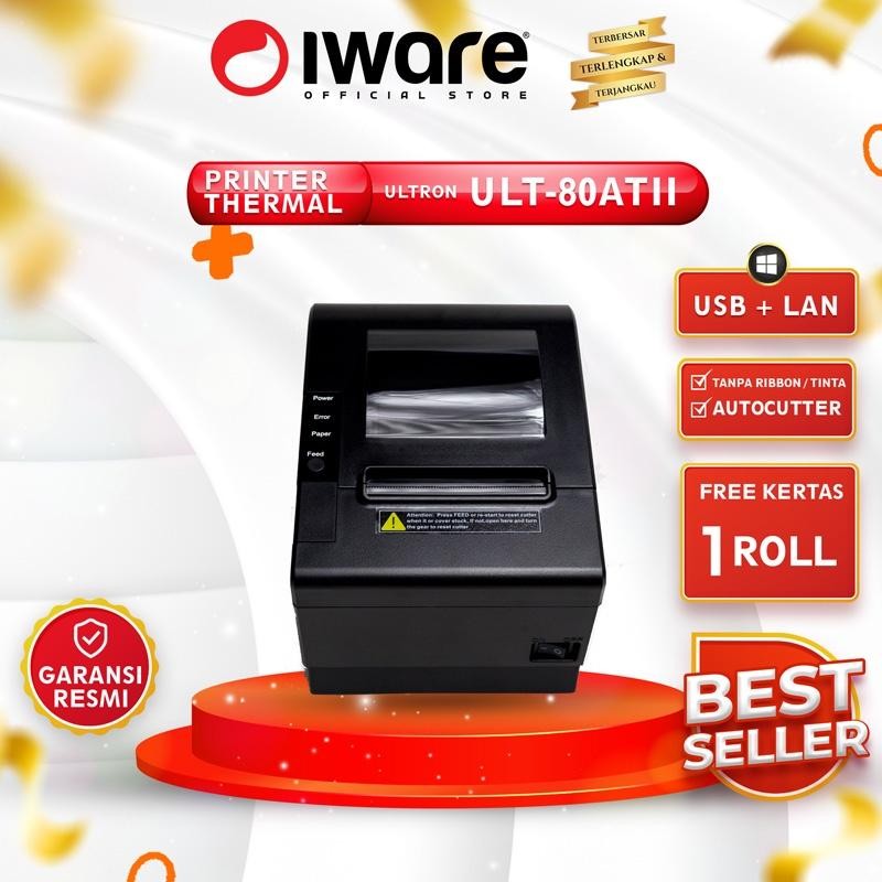 Jual Printer Kasir Thermal Ultron Ult-80Atii 80Mm Usb+Lan Autocutter ...