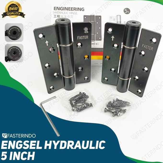 Jual Engsel Hydraulic 5 Inch / Engsel Pintu Otomatis Stopper | Shopee ...