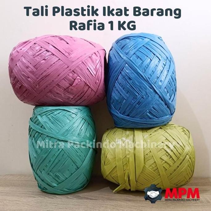 Jual {{{{{{] Tali Rafia 1Kg Warna Full / Tali Ravia Murah 1 Kg | Shopee ...