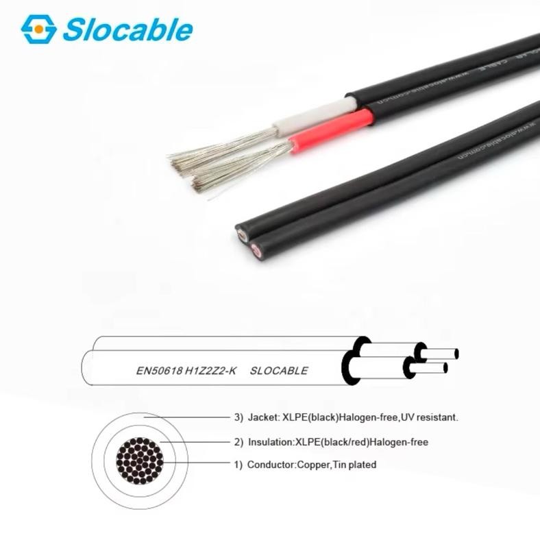 Jual Slocable Wire Solar PV Twin Cable 2X 4mm 6mm 10mm 1500V DC Copper ...