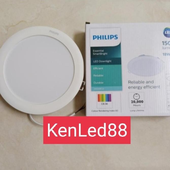 Jual Lampu Led Philips Dn020B 18W/18Watt Gen 3 Downlight Panel Inbow ...