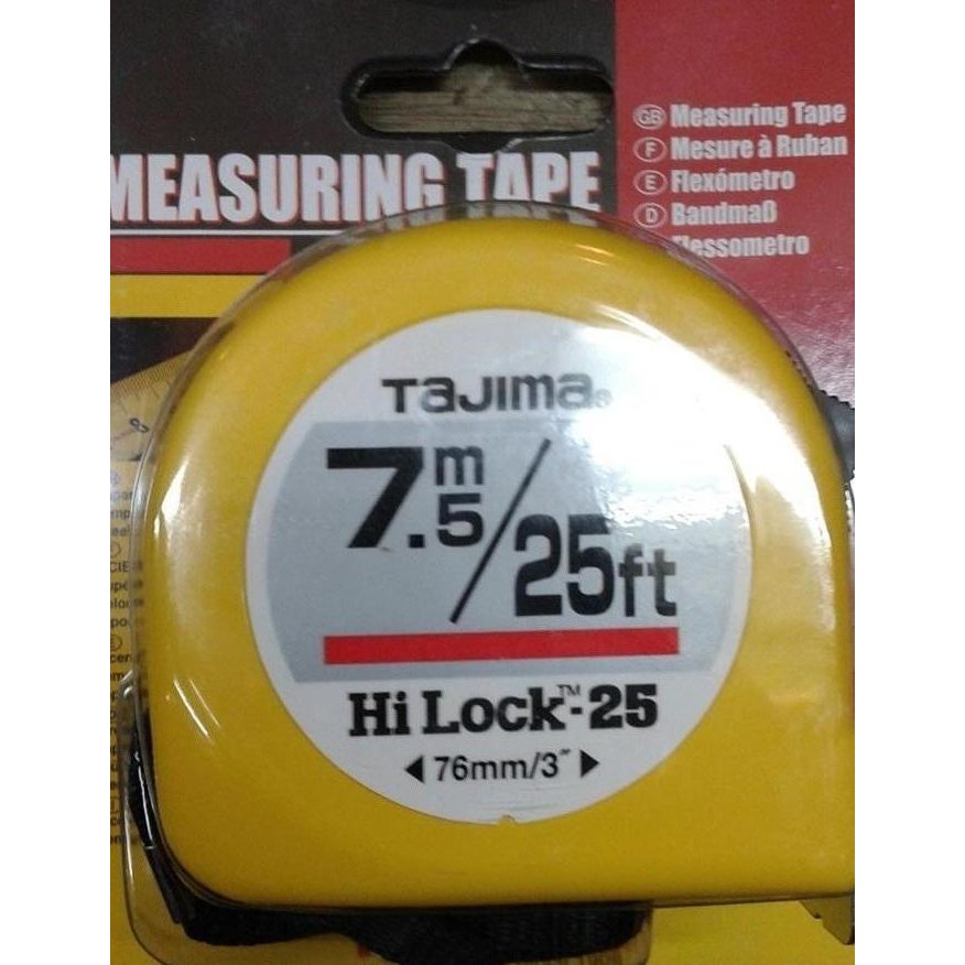 Jual meteran tajima 7,5M measuring tape 7,5 M Meter ukur steel Japan ...