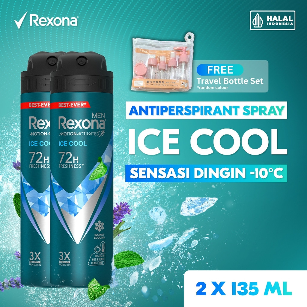 Jual Buy 2 Rexona Men Antiperspirant Aerosol Deodorant Spray Ice Cool ...