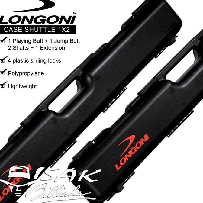 Jual Longoni Shuttle Case Black 1X2 ++ Tas Stick Sarung Stik Billiard ...