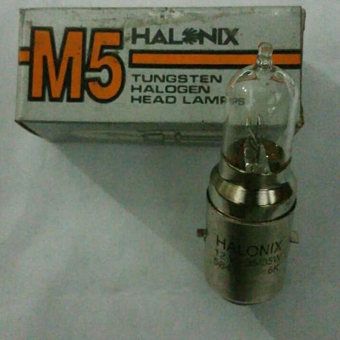 Jual Bohlam Lampu Halogen Motor Vespa 12V 35/35W Merk M5 Halonix Harga ...