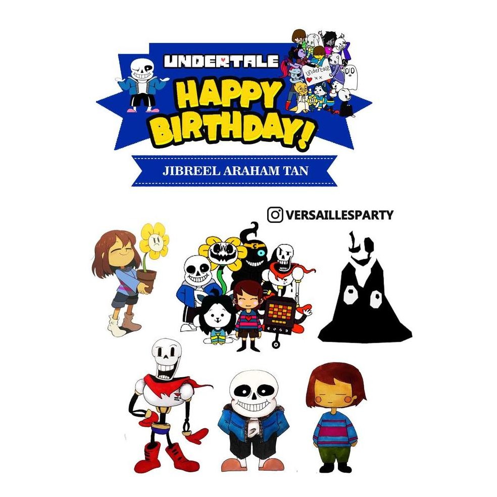 Jual Cake Topper Undertale / Tusukan kue Undertale / Hiasan kue ...