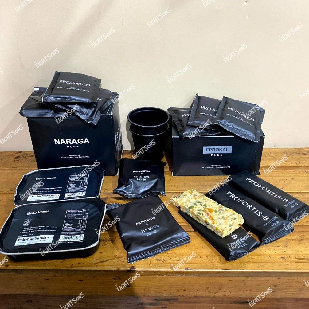 Jual Original 1 Paket Ransum TNI AU L-1 & EPROKAL L Makanan Instan ...