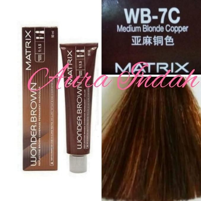 Jual MATRIX WONDER BROWN WB-7C MEDIUM BLONDE COPPER 90ML | Shopee Indonesia