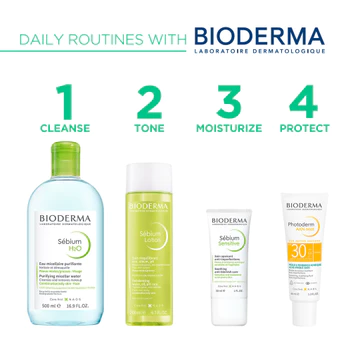 Bioderma Sebium H2O 500 Ml Micellar Water Untuk Kulit Kombinasi Berminyak Berjerawat