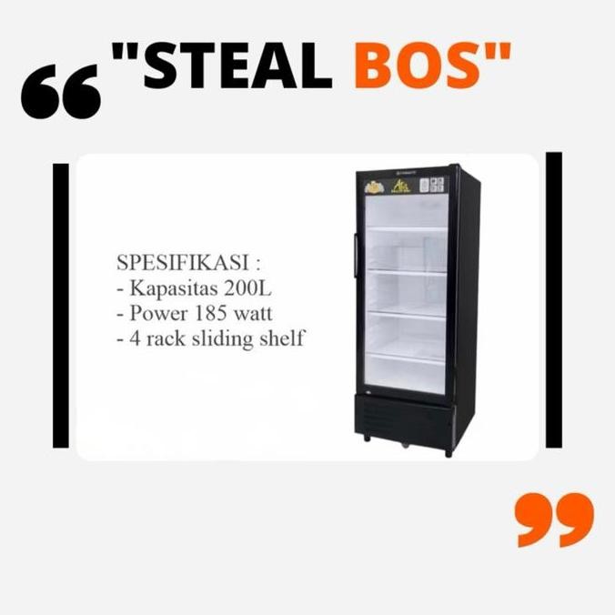 Jual BEBAS ONGKIR - Frigigate showcase atis 238 display cooler 4 rak ...
