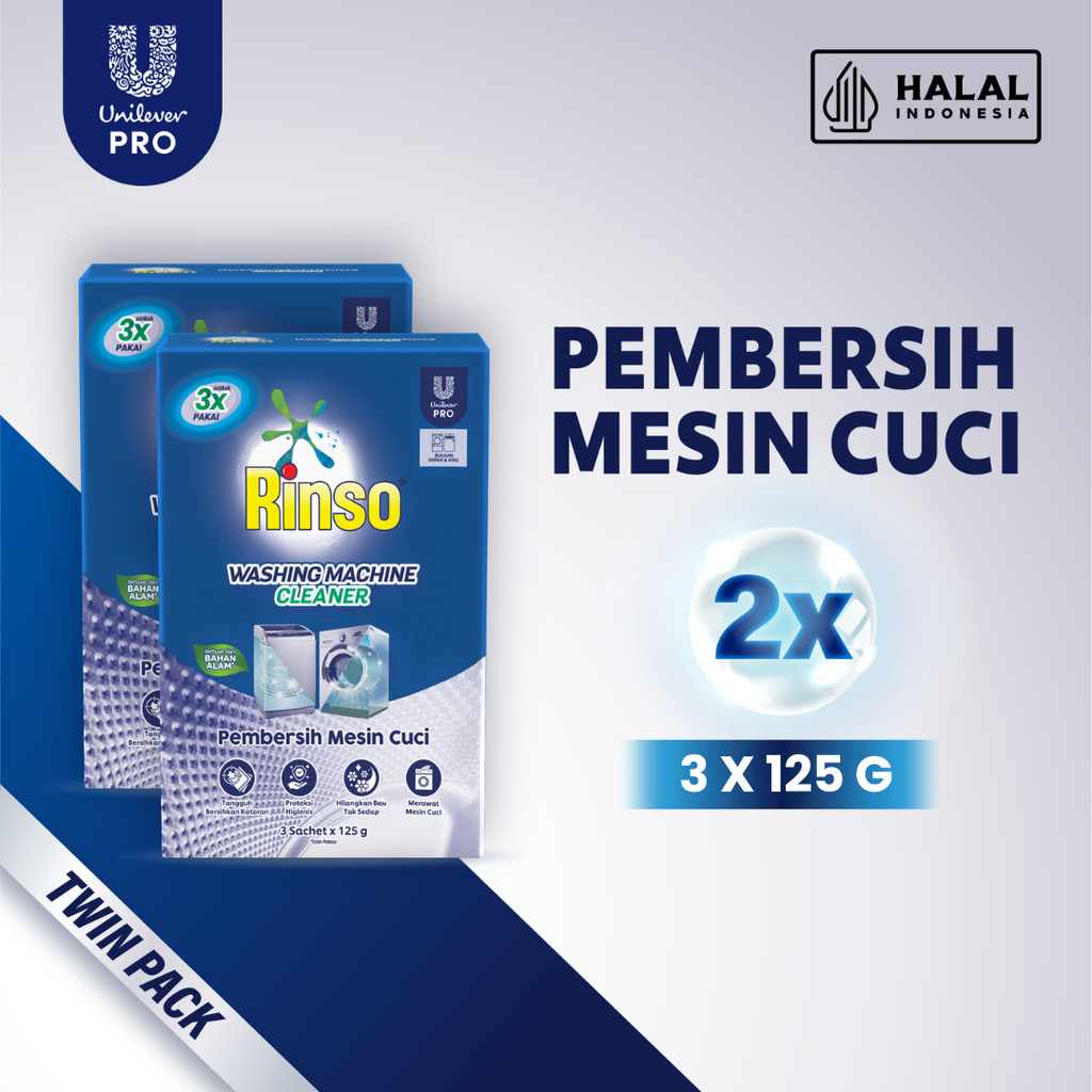 Jual Rinso Washing Machine Cleaner Pembersih Mesin Cuci 3x125gr ...