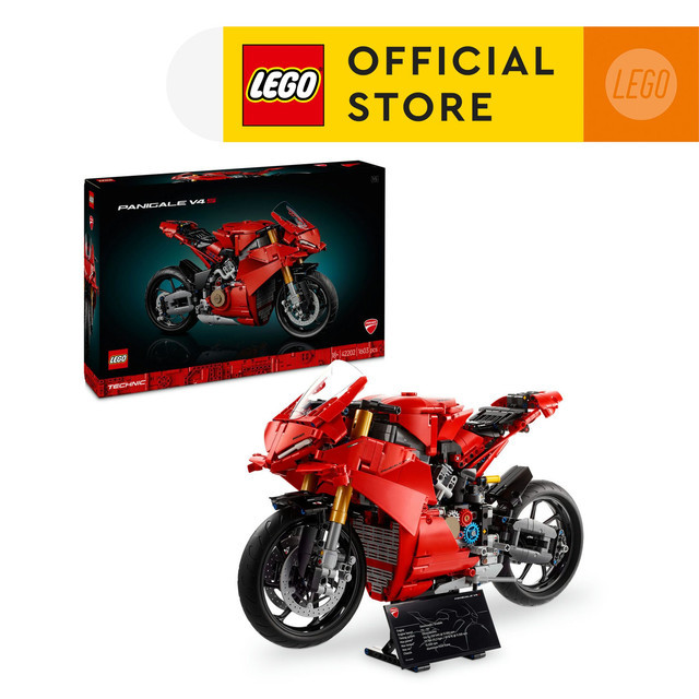 LEGO Technic 42202 Ducati Panigale V4 S Motorcycle (1,603 Pieces) Mainan  Susunan Balok (18 Tahun+)
