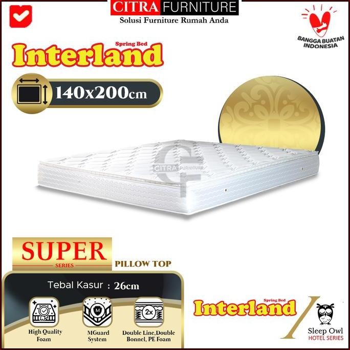 Jual Springbed Interland 140X200 Super Pillow Top - Hanya Matras|Spring ...