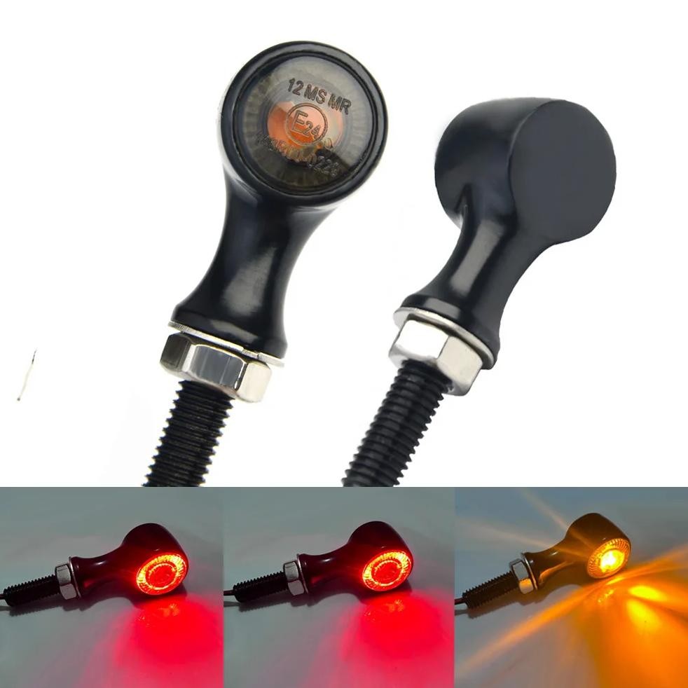 For Honda Shadow VT750 VLX600 Bullet Chrome Motorcycle Turn Signals Lights Amber