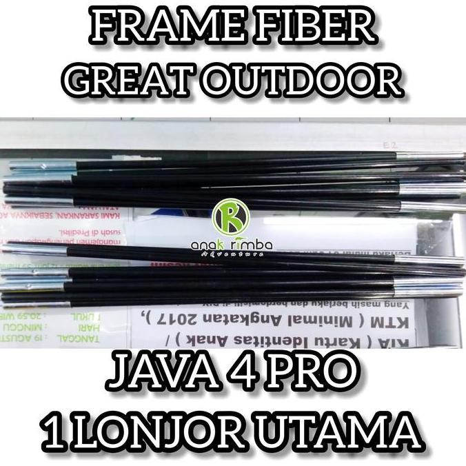 Jual 1 LONJOR UTAMA FRAME FIBER Tenda Dome Java 4 Pro, GREAT OUTDOOR ...