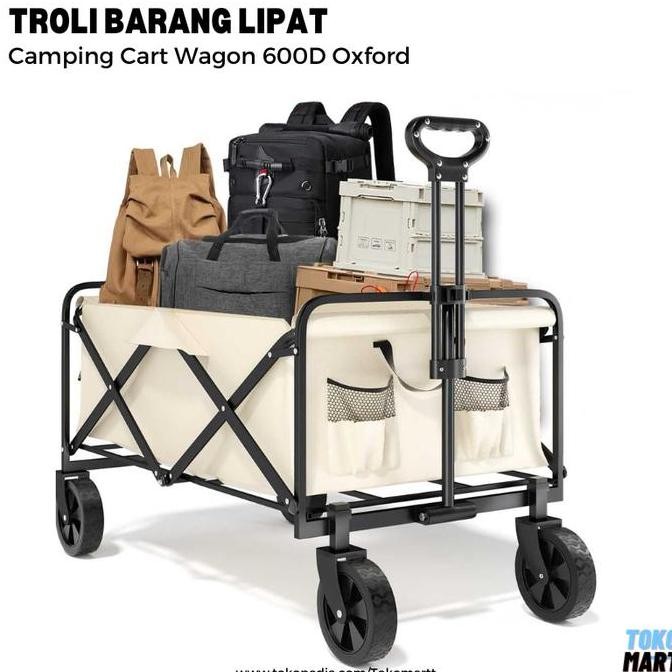 Jual Troli Barang Lipat 4 Roda Trolley Foldable Cart Keranjang Wagon ...