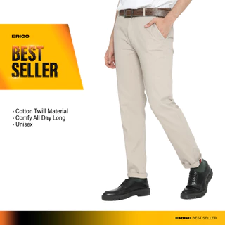 Erigo Chino Pants Paul Light Grey - Celana Panjang Chino Unisex