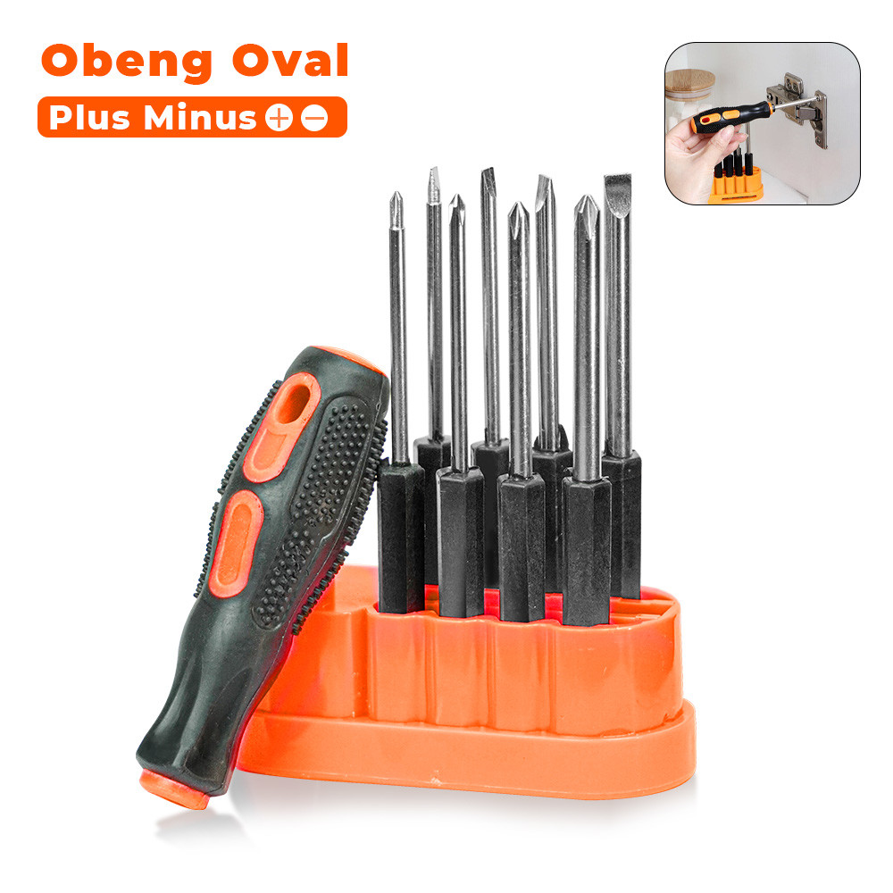 Jual Set Obeng Plus Minus Stainless Steel Oval 8 In 1 Ukuran 1.6-5MM ...