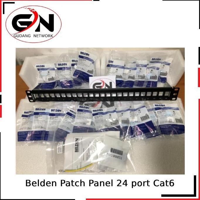 Jual Belden Patch Panel 24 port Cat6 / Patchpanel 24 Port Cat 6 ...
