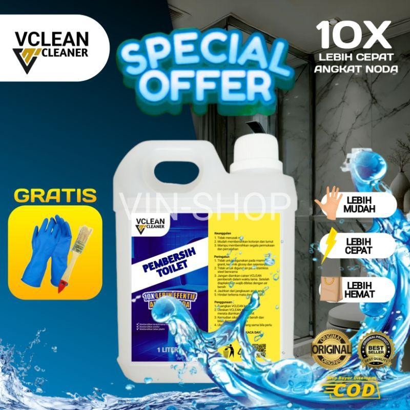 Jual Vin Promo Terbaru V-Clean ( 1Liter ) Toilet Cleaner Cairan ...
