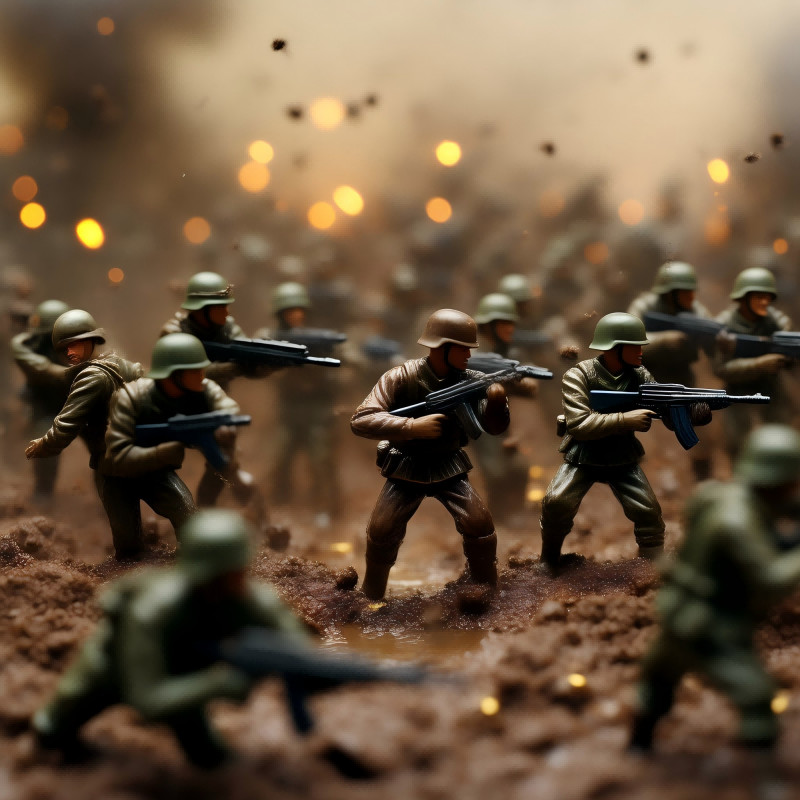 Jual JEU Old Toy Soldier Model Commando Battlefield Offense and Defense ...