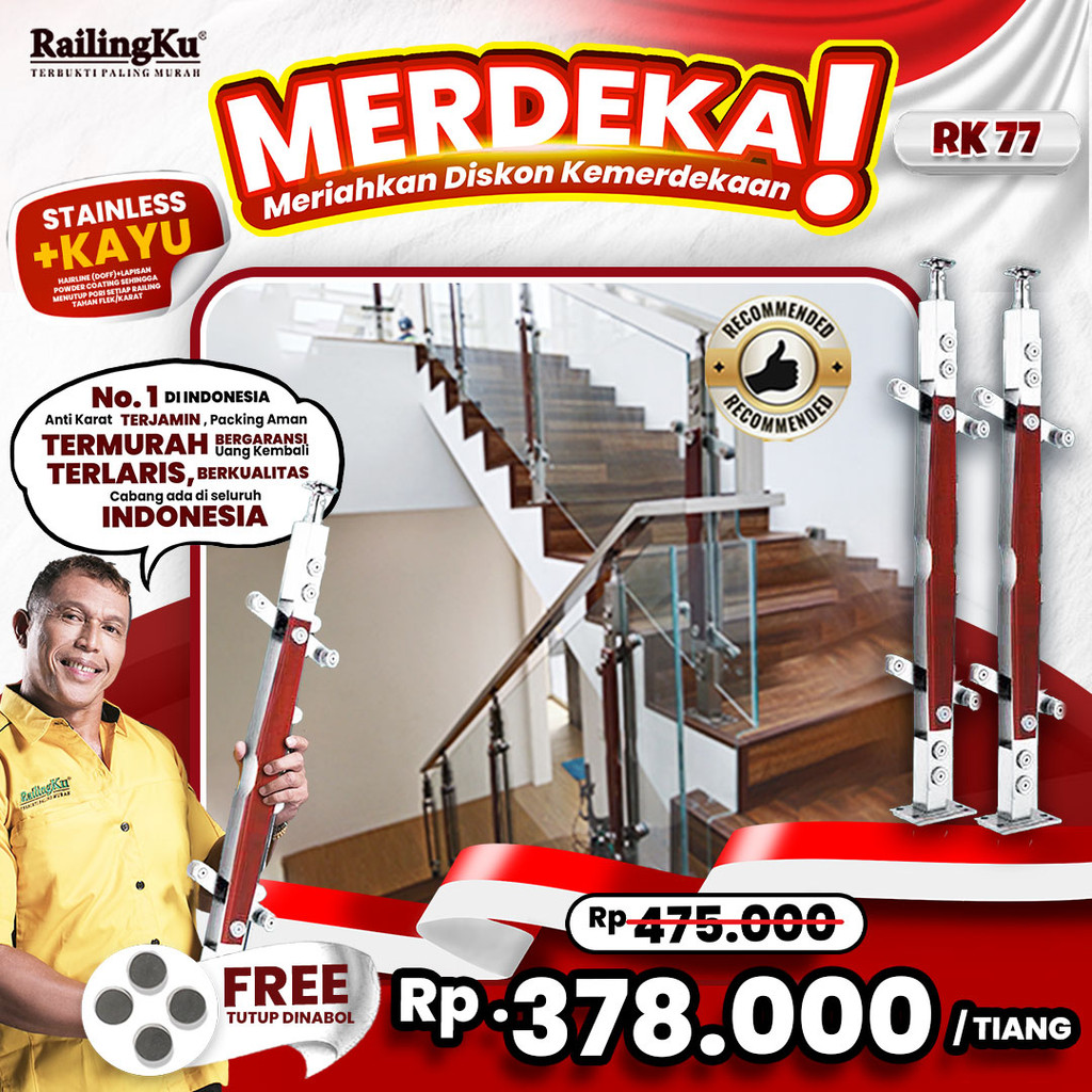 Jual Railing Tangga Stainless Nature Desain Railingku [MERDEKA] RK 77 ...