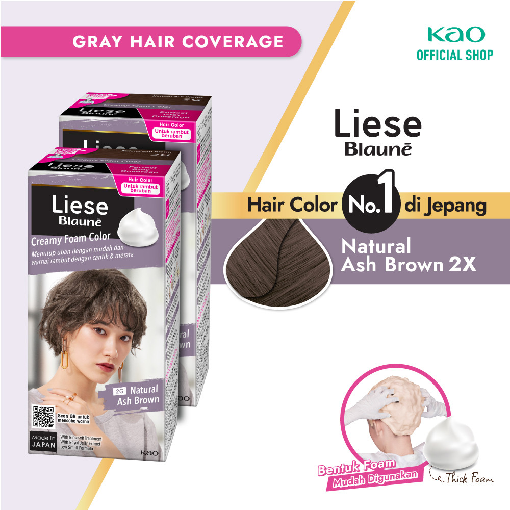 Jual Liese Blaune Creamy Foam Color Cat Pewarna Rambut Natural Ash ...
