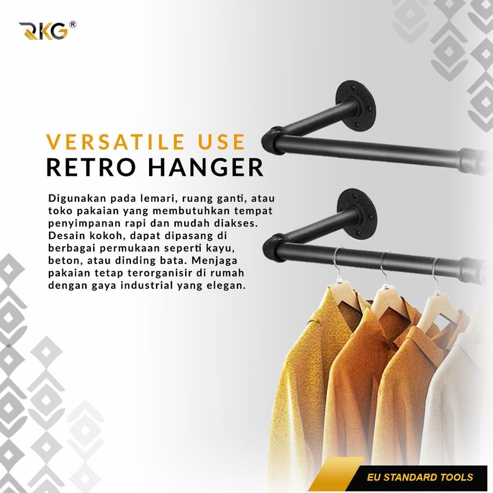 Jual Rak Pipa Dinding Industrial Vintage Retro Floating Wall Hanger ...