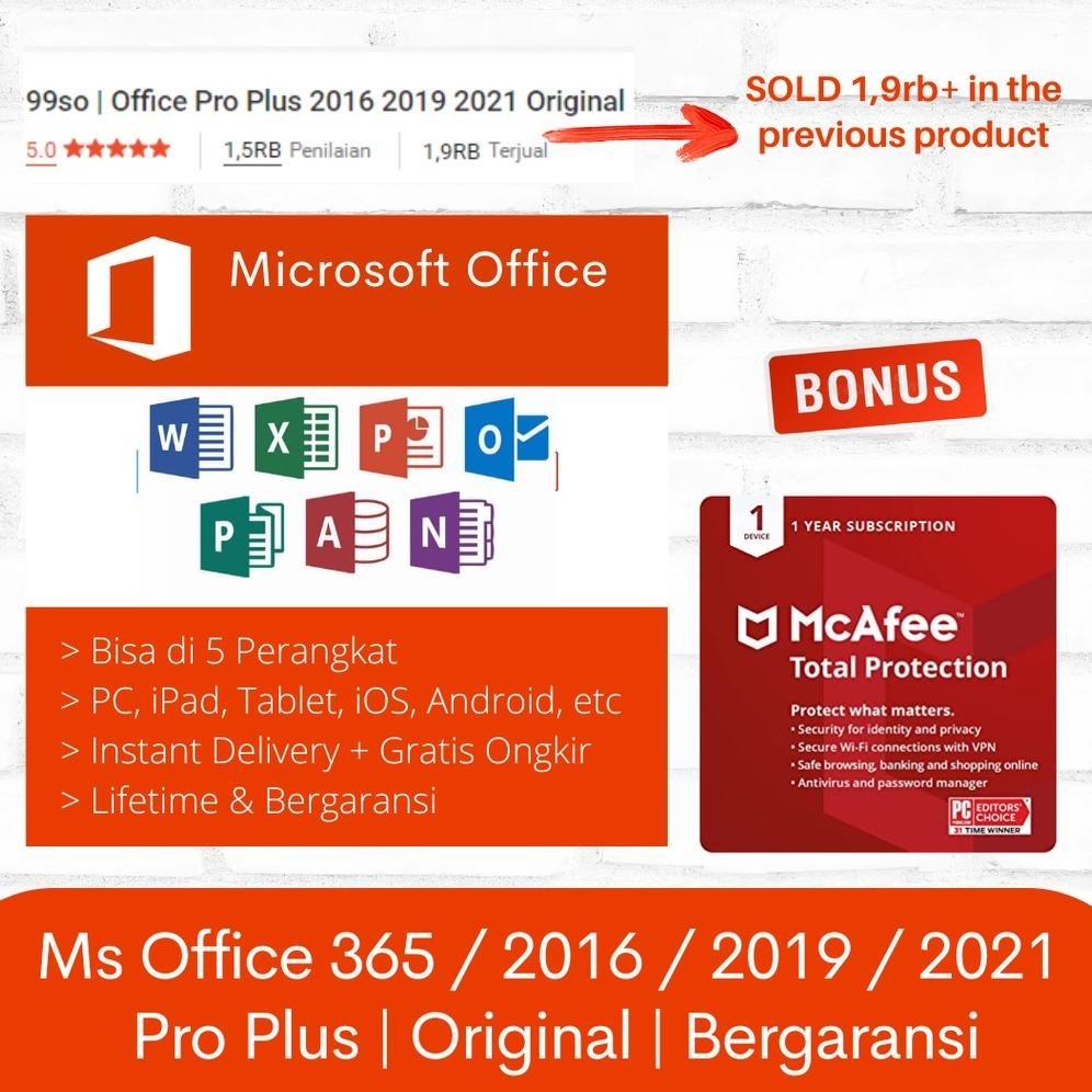 Jual Ga ori=Refund | Microsoft Office 365 / 2016 / 2019 / 2021 | Untuk ...
