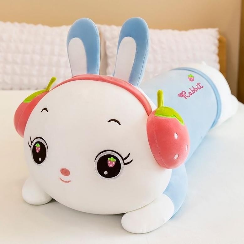 Jual Guling Boneka Rabbit Bunny Pakai Bando Strawberry Kelinci Ukuran ...