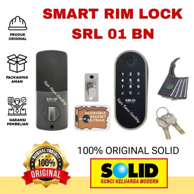Jual Kunci Digital/Smart Door Lock/Solid/Srl 01/Rim Lock/Kunci Sensor ...