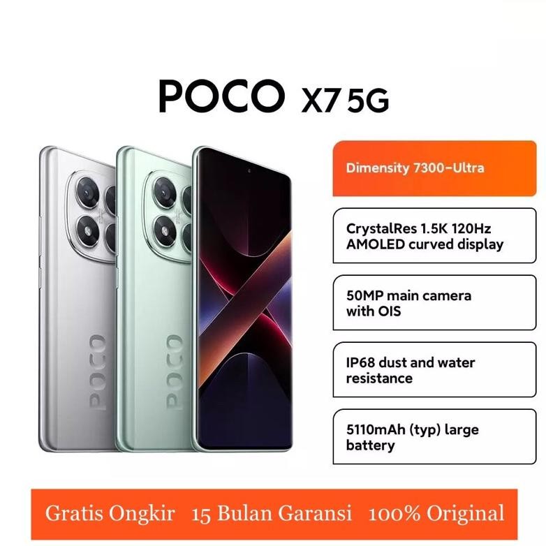 Jual Poco X7 5G NFC (8/256GB - 12/512GB) Dimensity 7300 Ultra ...