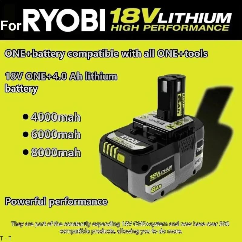 2X Batterie 18V 5,5Ah Li-Ion Pour Ryobi One - Remplacement P108 RB18L50 Etc