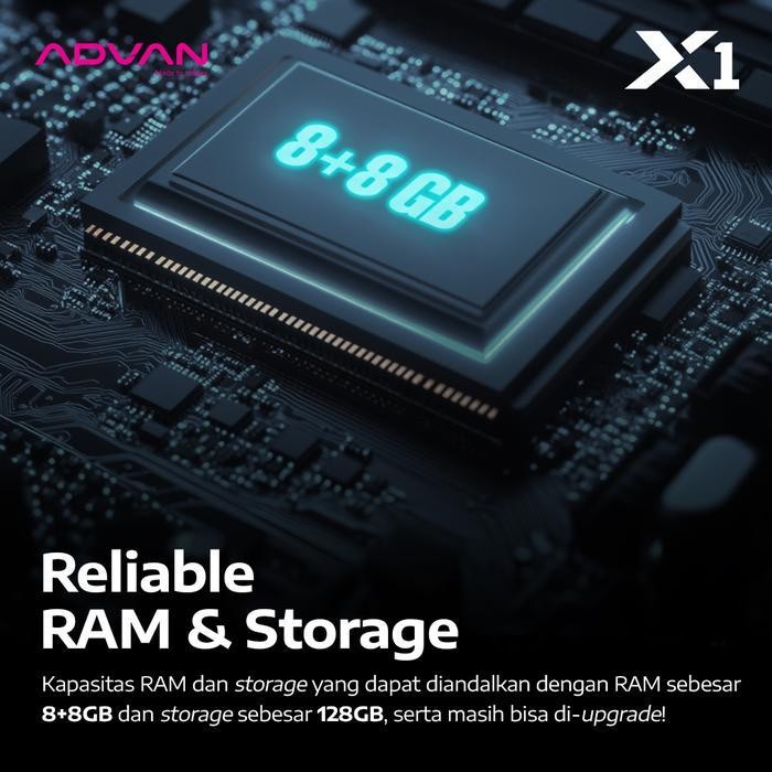 Jual Advan X1 Mediatek Helio G100 8Gb+8Gb/128Gb High Refresh Rate 120Hz ...