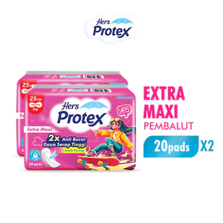 Hers Protex Softcare Pembalut Wanita Maxi Bag Isi 20 Pcs x2