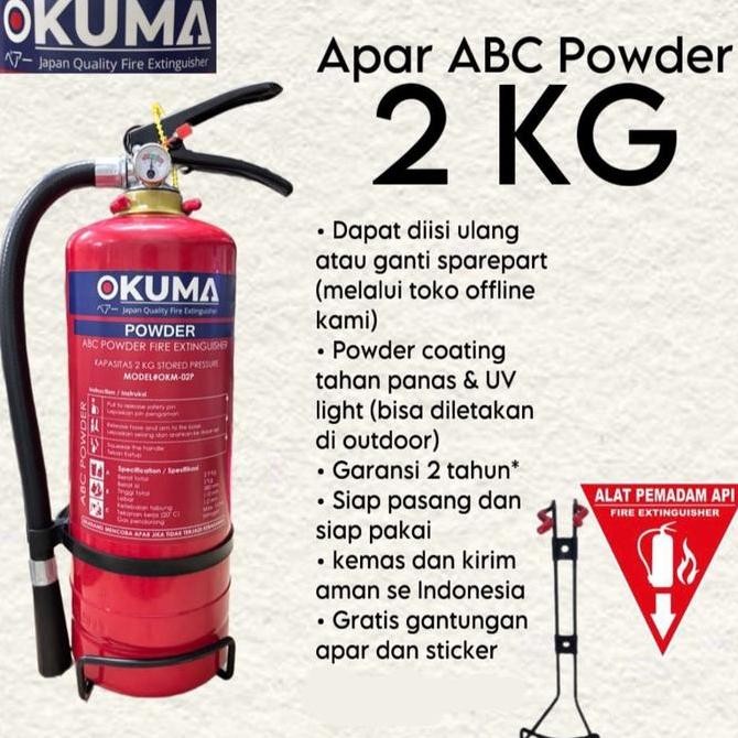 Jual Apar 2 Kg Okuma Abc Powder Set Komplit Pemadam Kebakaran Tabung ...