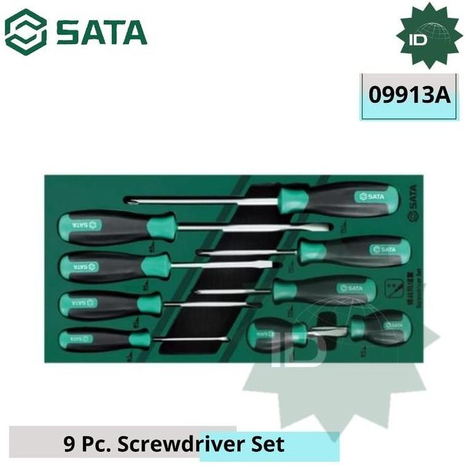 Jual Obeng Set Plus Minus 9 Pcs 09913A Screwdriver 9 Pcs Set Sata Co ...