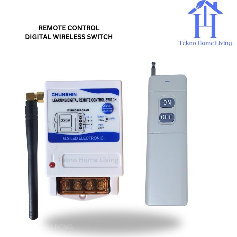 Jual Remote Control Wireless Eksklusif Switch On/Off Saklar Wireless AC ...