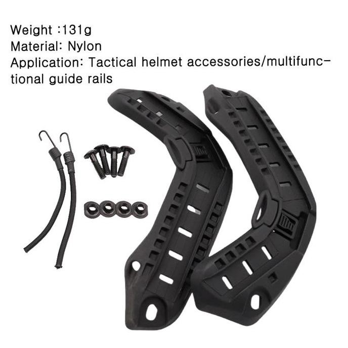 Jual 1Set Arc Helmet Guide Rail Hitam / Rel Samping Helm Hitam | Shopee ...