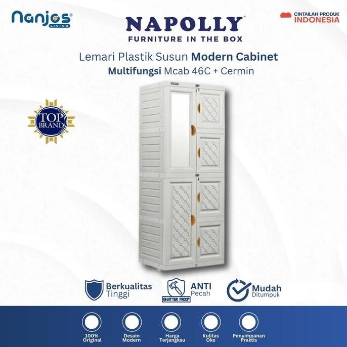 Jual New Napoly Lemari Plastik Drawer Cabinet Container Anti Rayap Anti ...
