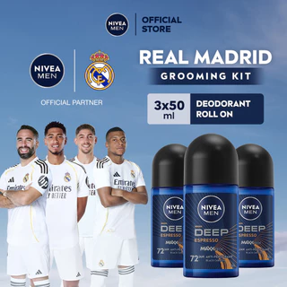 NIVEA MEN Personal Care Deodorant Deep Espresso Roll-On 50 ml Triplepack