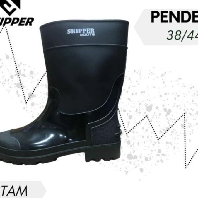 Jual Sepatu Boots Skipper Hitam Pendek Sepatu Boot Perkebunan Dan ...