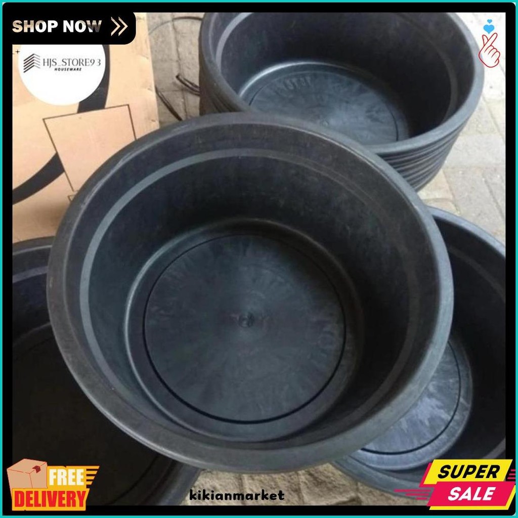 Jual Cod Bak 24 Karet Hitam / Bak Jumbo Anti Pecah / Baskom Besar / Bak ...