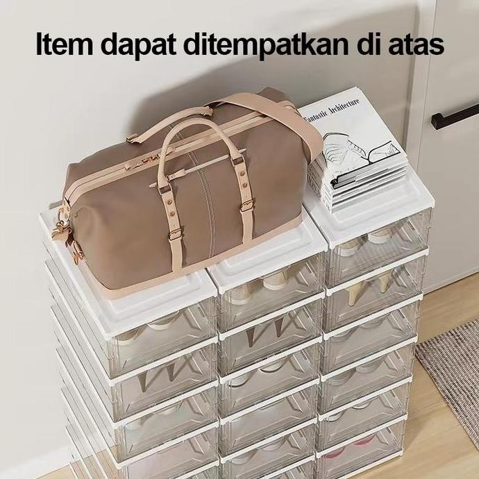 Jual COD Lemari Sepatu Kotak Lipat Super Ace 3-6 Lapis Penyimpanan Anti ...