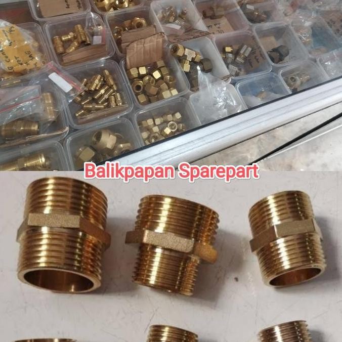 Jual yang dicari] Double dobel nepel neppel nipple drat NPT lurus dan ...