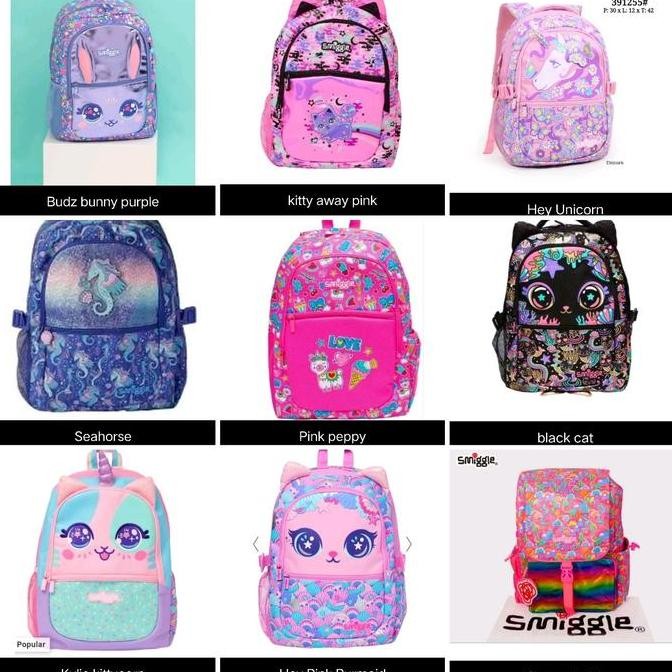 Jual NEW SMGLE BACKPACK BLACK CAT, KITTY FARAWAY, VIBIN PINK, KYLIE ...