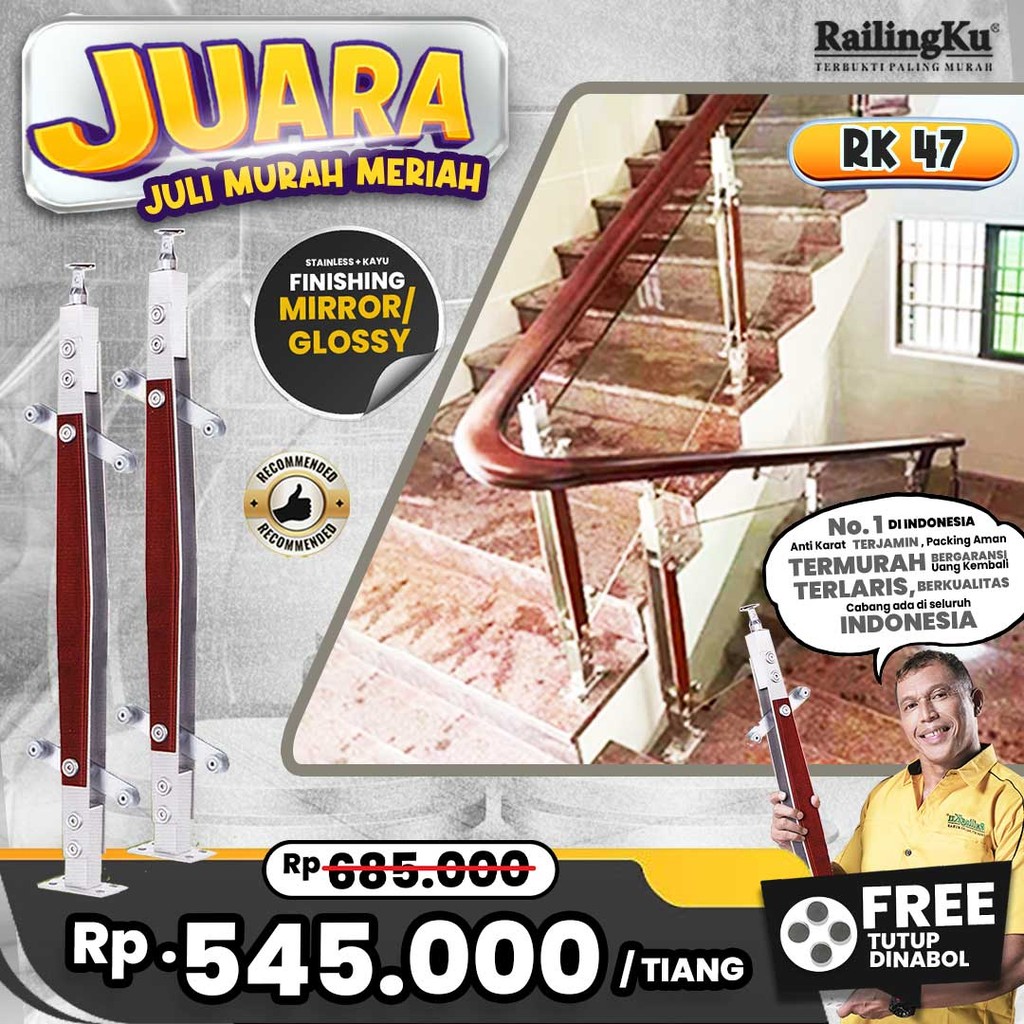 Jual Railing Tangga Stainless Nature Desain Railingku [MERDEKA] RK 47 ...
